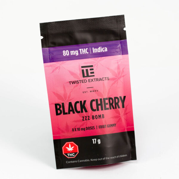 Twisted Extracts | Black Cherry ZZZ Jelly Bomb | Indica | 80mg THC