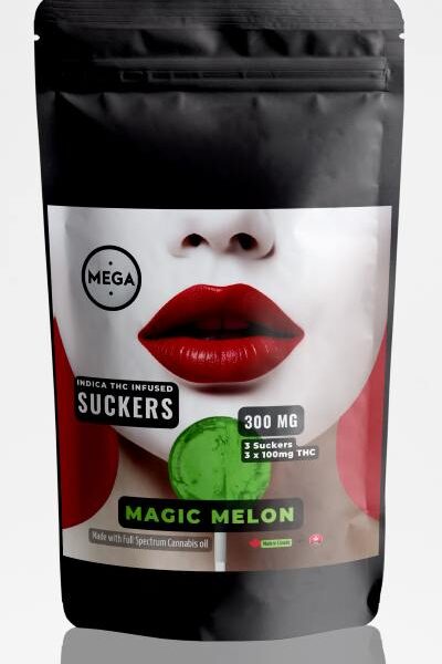 MEGA THC Infused Suckers | Magic Melon 100mg | 300mg THC