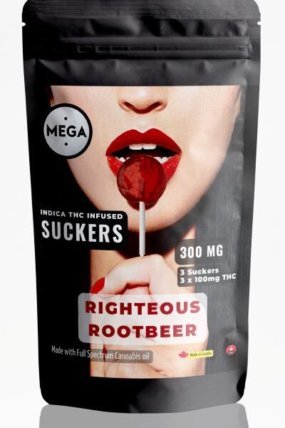 MEGA THC Infused Suckers | Righteous Root Beer | 100mg | 300mg THC