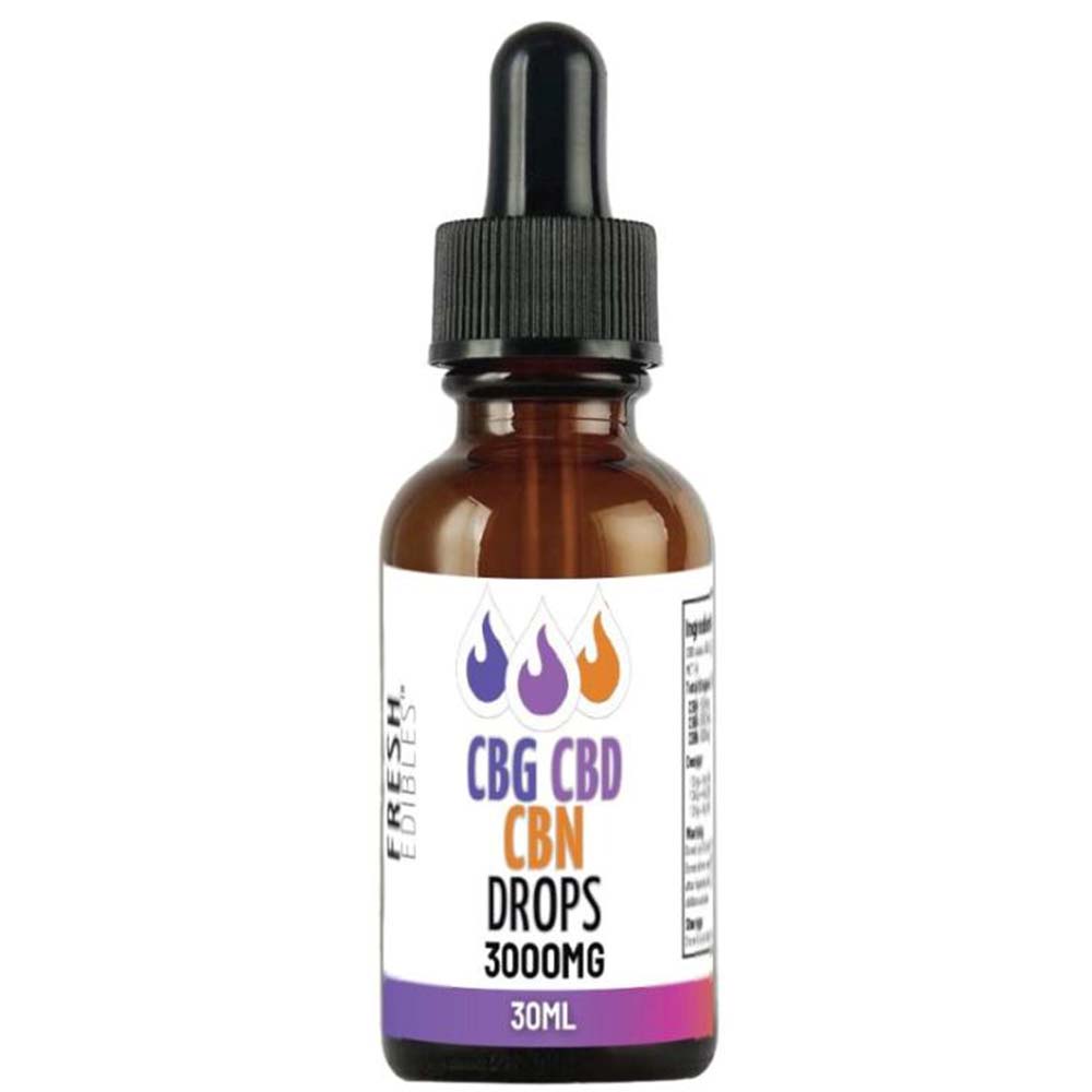 Fresh Edibles CBN CBD CBG Drops 3000mg