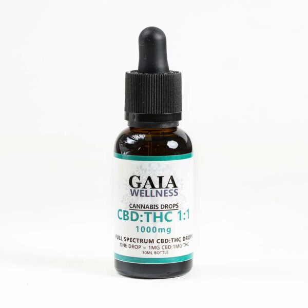 Full-Spectrum 1:1 CBD:THC Drops | 1000mg