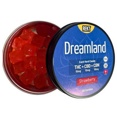 Dreamland THC CBD CBN (Hard Candy) Strawberry – 20 Pack